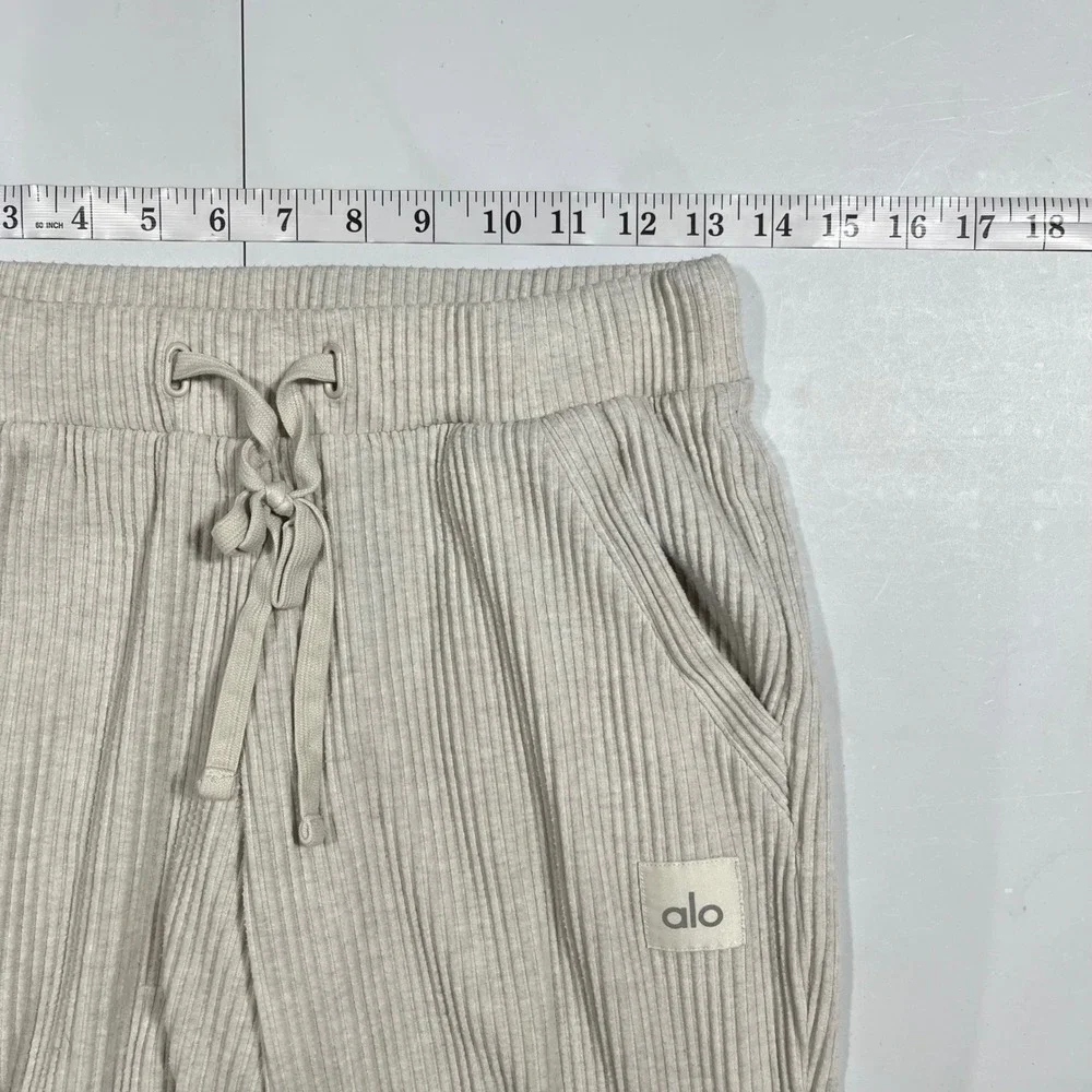 Alo Yoga Sporty‎ Muse Ribbed Jogger Pants Athleisure Tennis Prep Womens Small